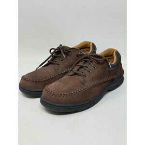 Earth Shoe Mens Kirk Brown Leather Lace Up Oxford Brogue Moc Toe 8.5W Casual